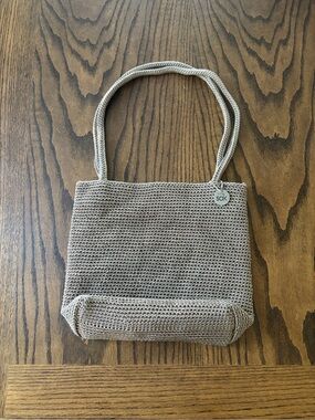 The Sak Crochet Tote Bag in Taupe